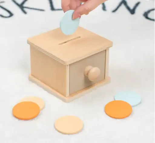 Juguete Montessori de Madera – Caja Sensorial de fichas para Bebés (0-3 años)