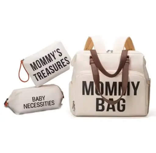 Set de 3 Bolsas de Maternidad – Mochila y Bolsos de Pañales de Gran Capacidad para Mamá y Papá