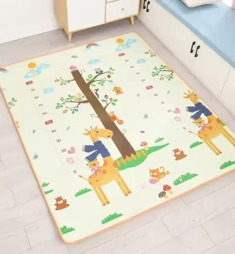 Alfombra de Juego Evolutiva 180x120 cm - Jirafa – Esterilla Antigolpes Plegable para Bebés